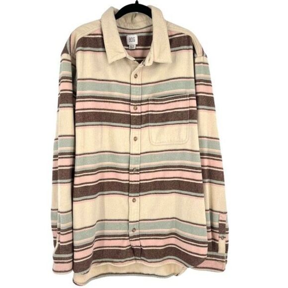 Urban Outfitters Other - BDG Urban Outfitters Mens Striped Long Sleeve Button-Up Shirt Multi-Color Medium